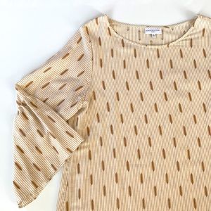 Waverley Grey brand cotton/viscose bell sleeved blouse. Size Large.